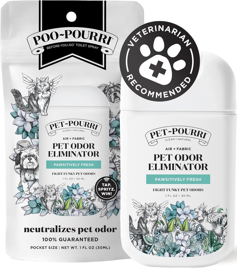 Poo-Pourri Pawsitively Fresh Pocket Deodorizer Spray – Dog & Cat Odor Remover – Plant Based Ingredients – Vet Recommended – Great for Air, Carpet, Fabric, Litter Box, Urine & Strong Pet Odors - Image 2